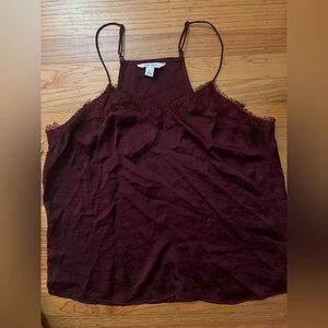 Women’s Nine West Burgundy Camisole with Lace Detailing